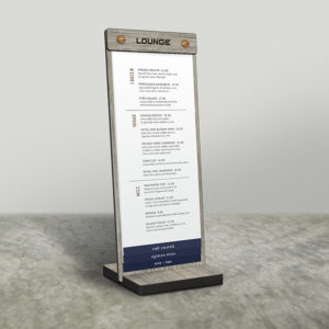 Table Stand Drink Menu