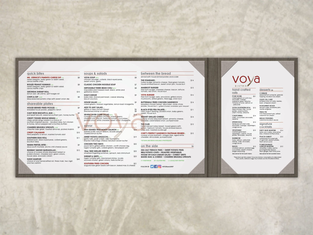 Formal Menu Cover with Side Flap