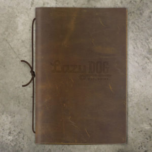 leather Menu Cover with Cord