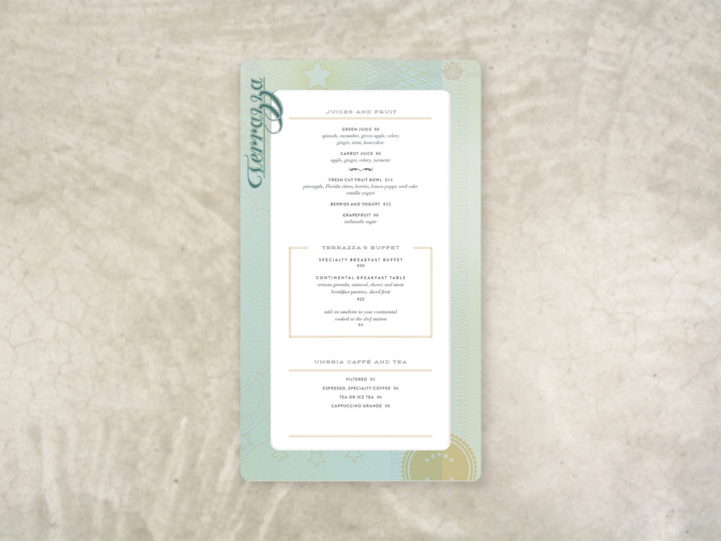sophisticated menu sleeve