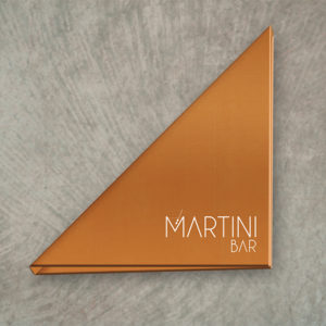 Triangular Menu with Copper Material