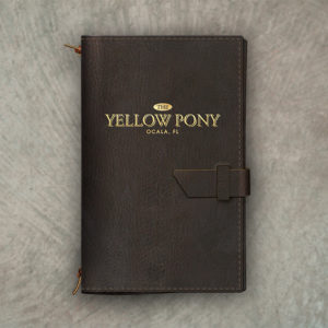 Floppy Leather Menu Cover with front closure